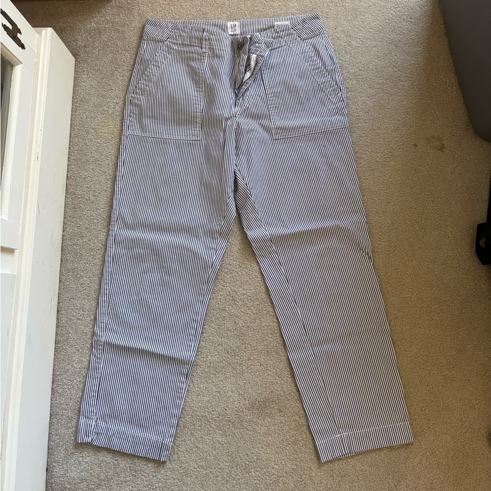 GAP Navy and White Striped Pants